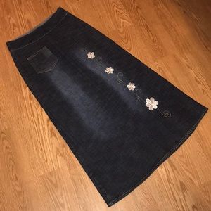 Long Jean Skirt